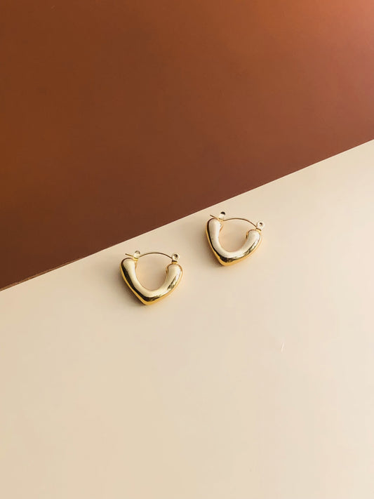 Heartfelt Radiance Hoop Anti tarnish Earrings