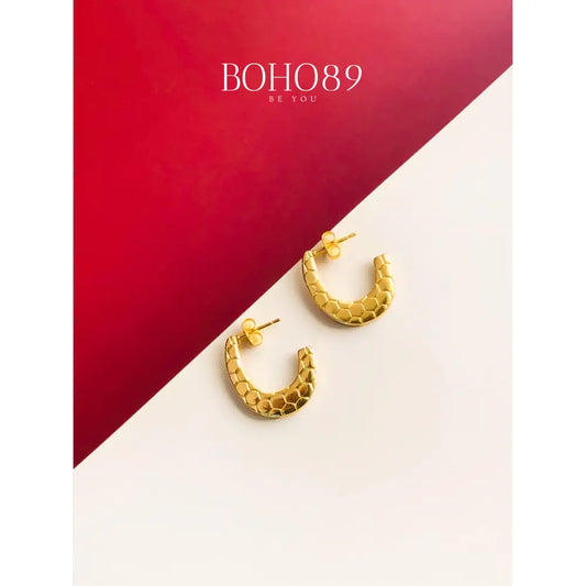 Honey Gleam Hoop Earrings